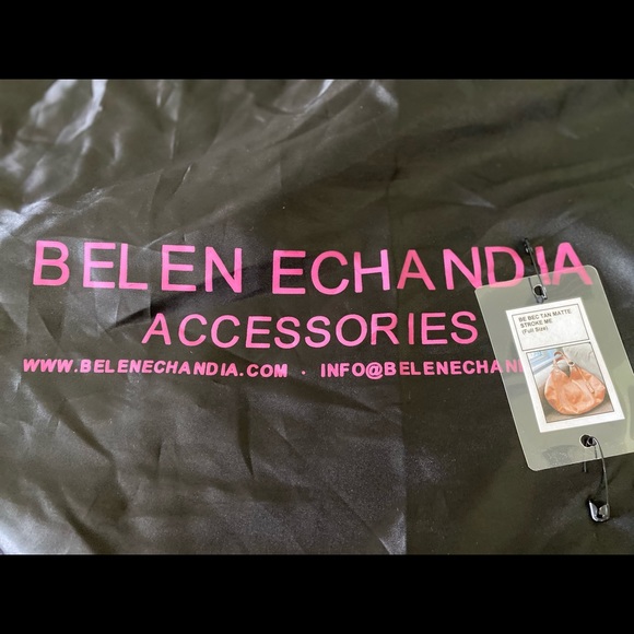 Belen Echandia Tan Matte Stroke Bag - Picture 10 of 10